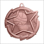 Star Basketball Medal 2⅜" – Gold, Silver & Bronze Award Medal