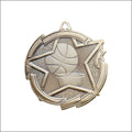 Star Basketball Medal 2⅜" – Gold, Silver & Bronze Award Medal