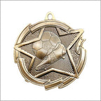 Star Soccer Medal 2⅜" – Gold, Silver & Bronze Award Medal