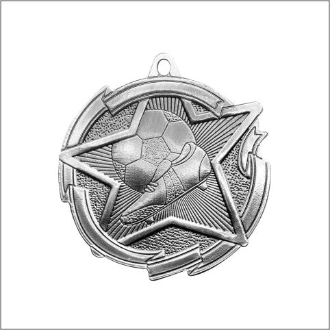 Star Soccer Medal 2⅜" – Gold, Silver & Bronze Award Medal