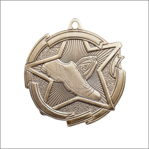 Star Track Medal 2⅜" – Gold, Silver & Bronze Award Medal