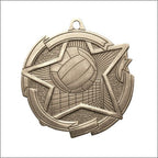 Star Volleyball Medal 2⅜" – Gold, Silver & Bronze Award Medal