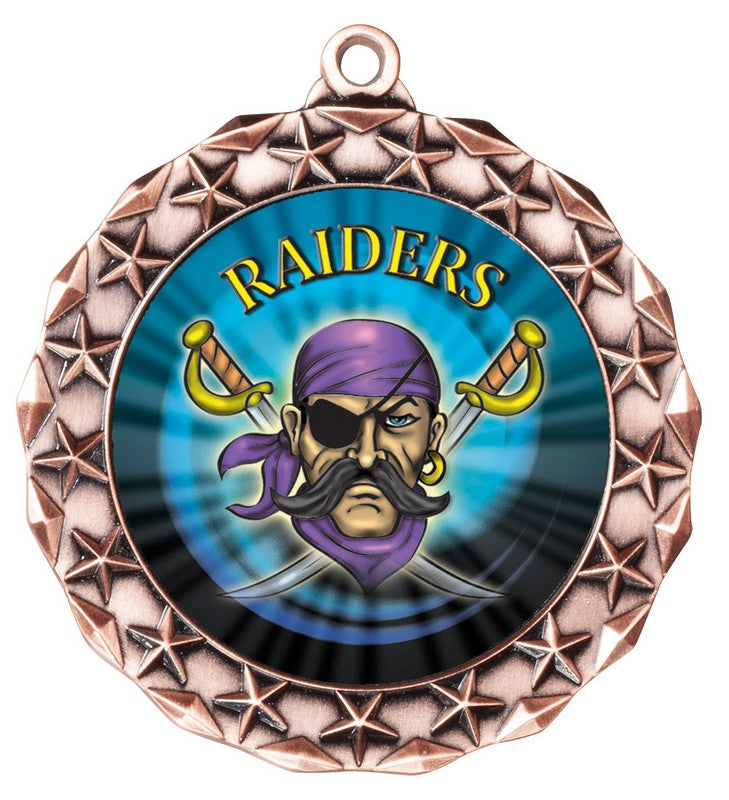 2" Insert Holder Medal – Antique Gold Custom Award Medal
