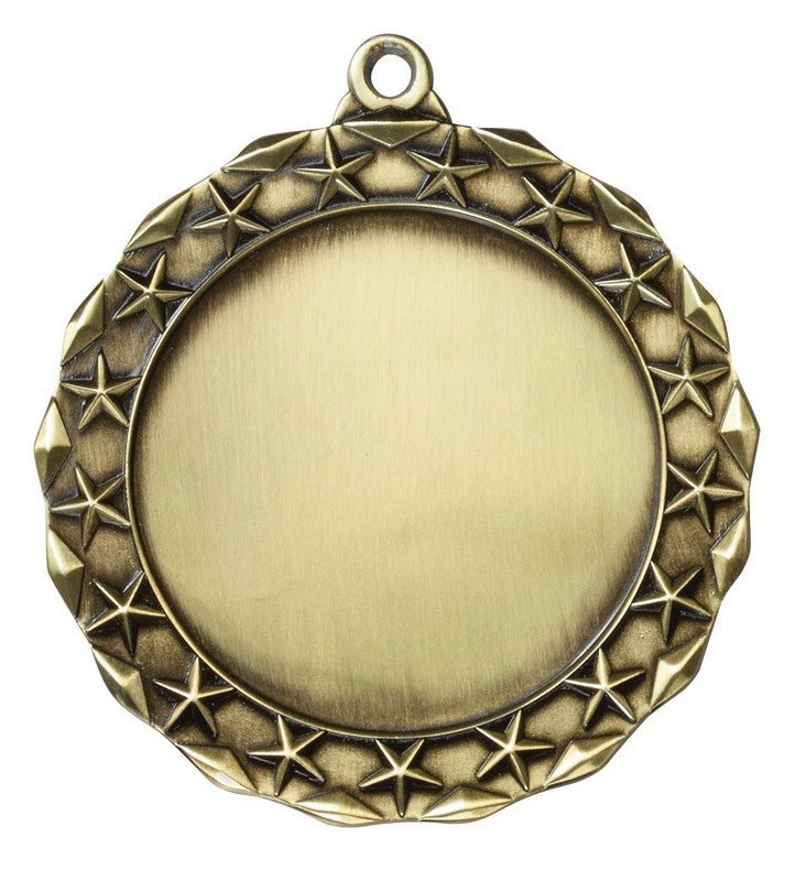 2" Insert Holder Medal – Antique Gold Custom Award Medal