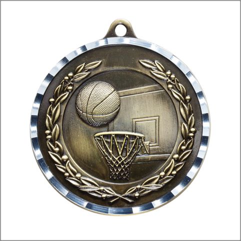 Antique Basketball Medal 2" – Gold, Silver & Bronze Award Medal