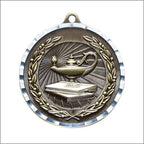 Lamp of Knowledge Antique Medal 2" – Gold, Silver & Bronze Academic Award