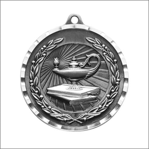 Lamp of Knowledge Antique Medal 2" – Gold, Silver & Bronze Academic Award