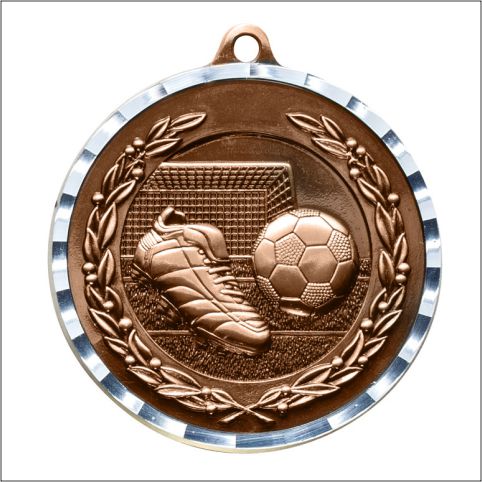 Antique Soccer Medal 2" – Gold, Silver & Bronze Award Medal