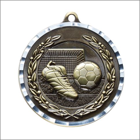 Antique Soccer Medal 2" – Gold, Silver & Bronze Award Medal