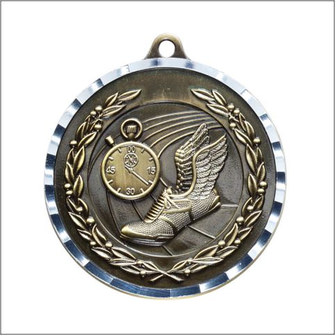 Antique Track & Field Medal 2" – Gold, Silver & Bronze Award Medal