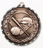Baseball Medal 2¾"  – Gold, Silver & Bronze Award Medal