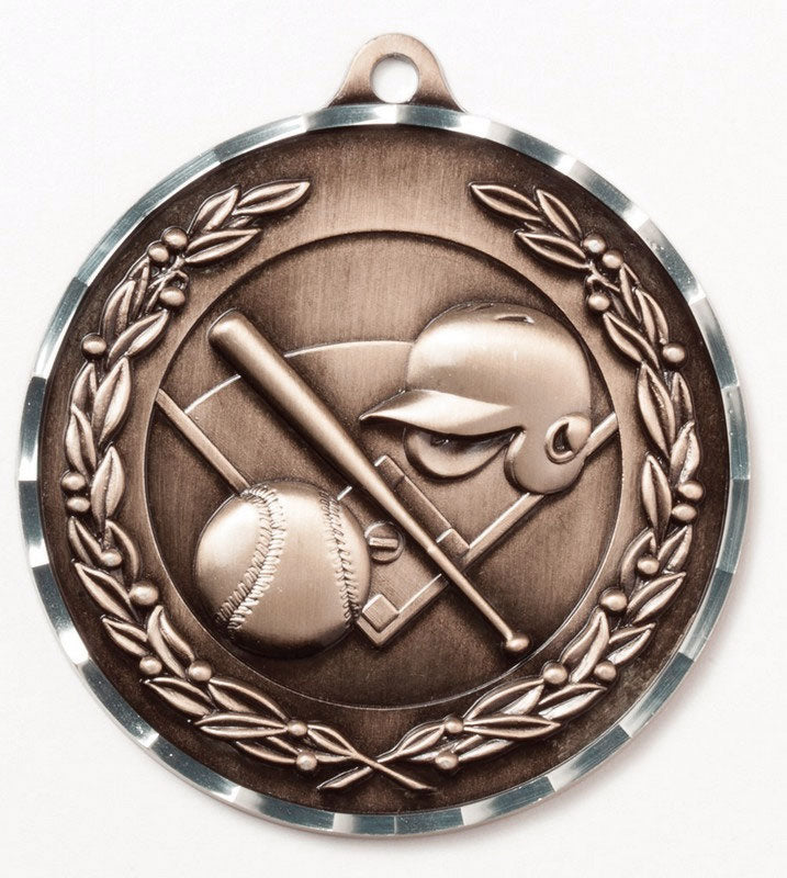 Baseball Medal 2¾"  – Gold, Silver & Bronze Award Medal