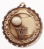 Basketball Medal 2¾" – Gold, Silver & Bronze Award Medal