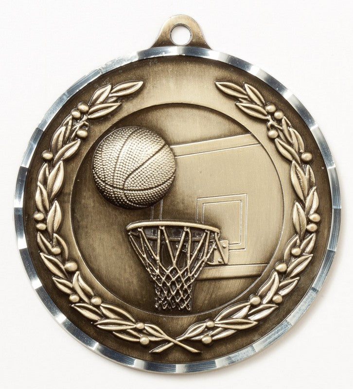 Basketball Medal 2¾" – Gold, Silver & Bronze Award Medal