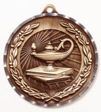 Lamp of Knowledge Medal – Antique Finish (2.75" Large Medal)