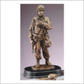 Military Soldier with Binoculars Trophy – 14" Resin Military Recognition Award