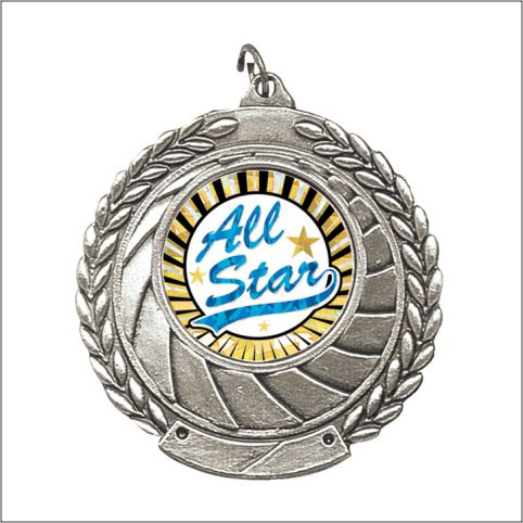 1" Insert Medal – Antique Gold, Silver & Bronze Mini Award Medal