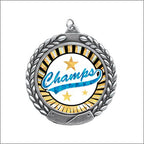 2" Insert Medal – Antique Gold, Silver & Bronze Award Medal