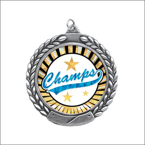 2" Insert Medal – Antique Gold, Silver & Bronze Award Medal