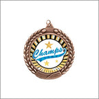 2" Insert Medal – Antique Gold, Silver & Bronze Award Medal