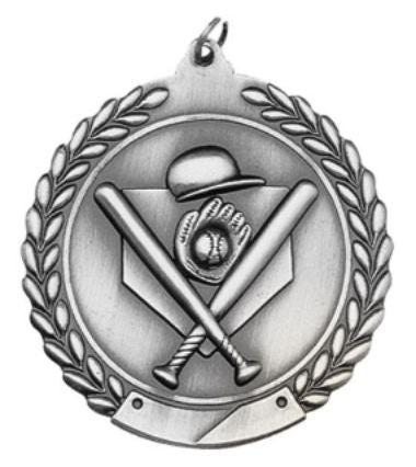 Baseball Medal 2¾" – Gold, Silver & Bronze Award Medal