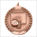 Basketball Medal 2¾" – Gold, Silver & Bronze Award Medal