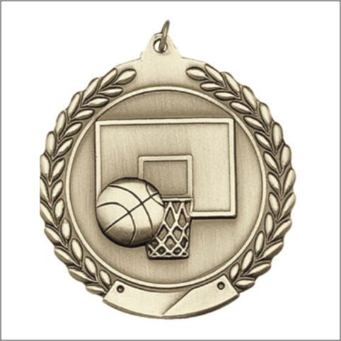 Basketball Medal 2¾" – Gold, Silver & Bronze Award Medal