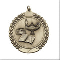 Lamp of Knowledge Medal 2¾" – Gold, Silver & Bronze Academic Award Medal