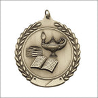 Lamp of Knowledge Medal 2¾" – Gold, Silver & Bronze Academic Award Medal