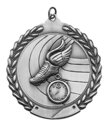 Track & Field Medal  2 ¾"  – Gold, Silver & Bronze Award Medal