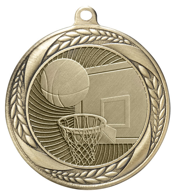 Basketball Medal – Antique Finish (2.5”)