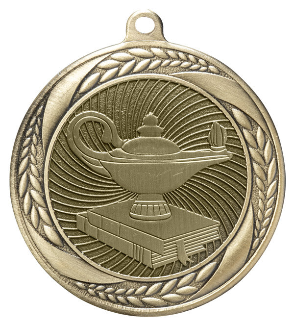 Lamp of Knowledge Medal – Antique Finish (2.5”)
