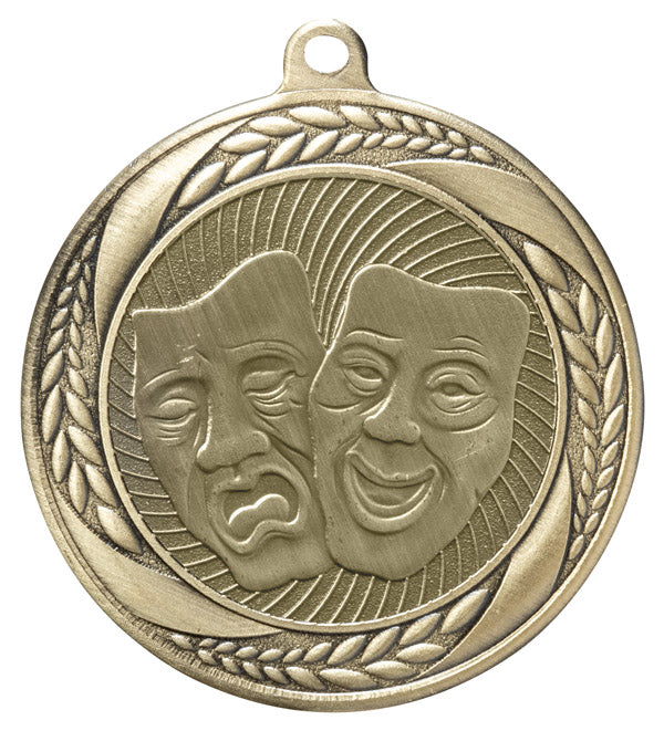 Drama Medal – Antique Gold Finish (2.5”)
