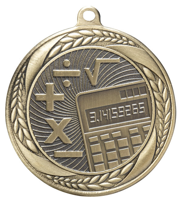 Math Medal – Antique Finish (2.5”)