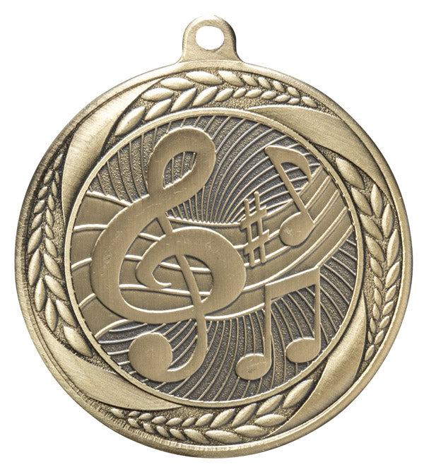 Music Note Medal – Antique Finish (2.5”)