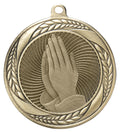 Praying Hands Medal – Antique Gold Finish (2.5”)
