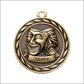 Scholastic Drama Medal – Antique Gold Finish (2.25”)