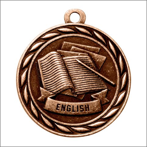Scholastic English Medal – Antique Finish (2.25”)