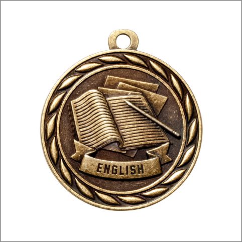 Scholastic English Medal – Antique Finish (2.25”)