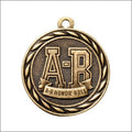 A–B Honor Roll Medal – Antique Gold Finish (2.25”)