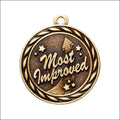 Scholastic Most Improved Medal – Antique Gold Finish (2.25”)