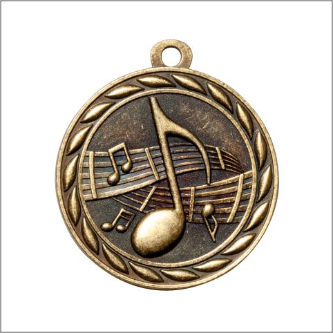 Scholastic Music Medal – Antique Finish (2.25”)