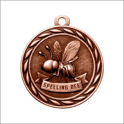 Scholastic Spelling Bee Medal – Antique Finish (2.25”)