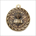 Scholastic Student of the Month Medal – Antique Gold Finish (2.25”)
