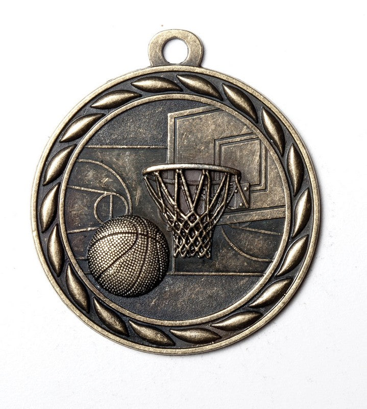 Basketball Medal – Antique Finish (2.25”)