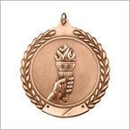 Torch Medal – Antique Finish (1.75" - Classic Laurel Design)