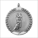 Torch Medal – Antique Finish (1.75" - Classic Laurel Design)