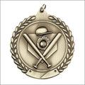 Baseball Medal – Antique Finish (1.75" - Classic Laurel Design)