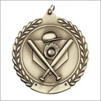 Baseball Medal – Antique Finish (1.75" - Classic Laurel Design)