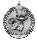 Lamp of Knowledge Medal – Antique Finish (1.75" - Classic Laurel Design)
